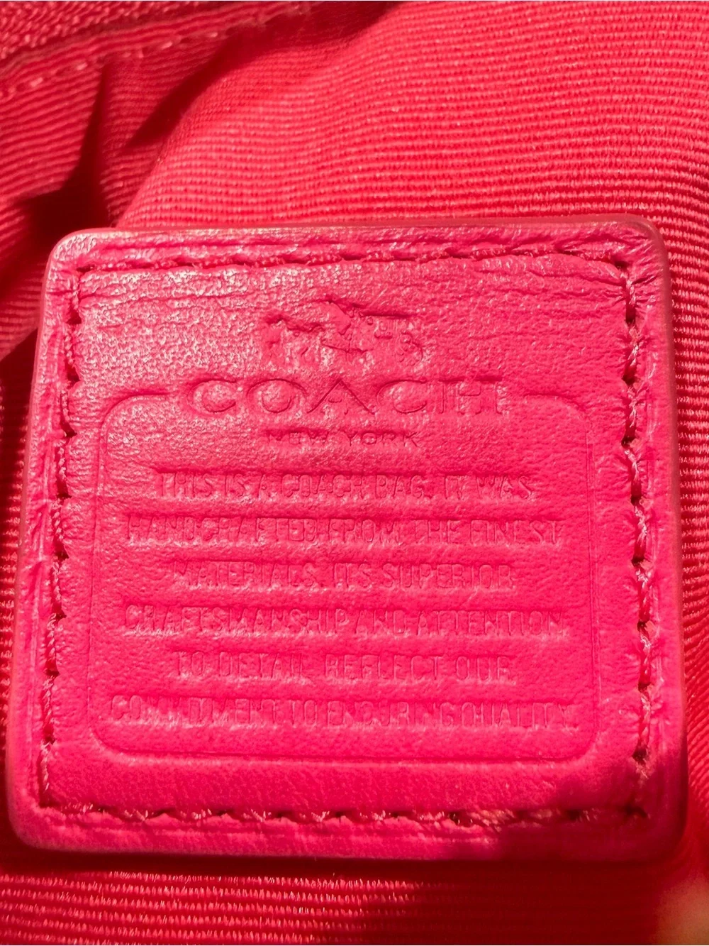 Coach Pink Ruby fuchsia wristlet pebbled leather wallet with hang tag